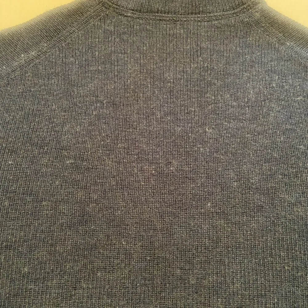 Lululemon Women's Blue Merino Wool-Blend Ribbed Mock Turtleneck Sweater Size 6